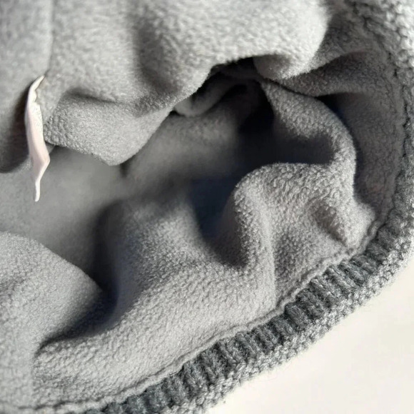 2/$30 Cat Hat Beanie Fleece Interior Warm Gray Blue Kitten - Picture 3 of 4